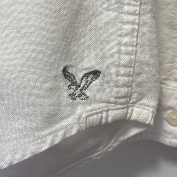 Men’s Casual White Button Down Shirt by American Eagle - Picture 2 of 7